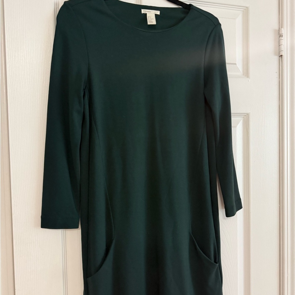 H&M Dark Green Long Sleeve Dress